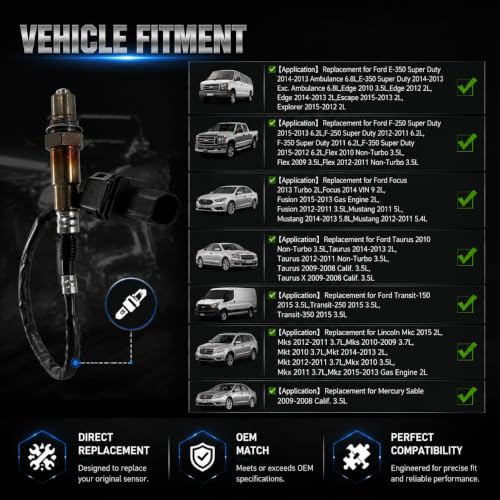 Sensor de Oxígeno Upstream Compatible Ford Focus Edge miniatura 4