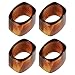 InterDesign Tor Trois Napkin Ring, Brown, Set of 4
