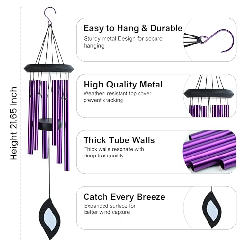 Image of ZAICUS Decorative Metal Wind Chime, Outdoor Wind Bell for Garden, Balcony, Patio, Yard & Home Entrance Decor