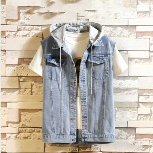 Veste d'extérieur en denim vintage déchiré style décontracté