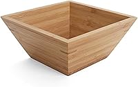 Vista 10 de Juego de cuencos de bambú de 6.25 pulgadas, cuencos reutilizables de bambú, cuencos cuadrados de bambú, vajilla de madera, cuencos de bambú
