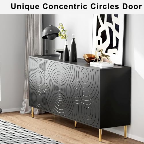 image for Wakefit Sideboard Buffet Cabinet with Storage, 63'' Wide 30'' Tall, 4 