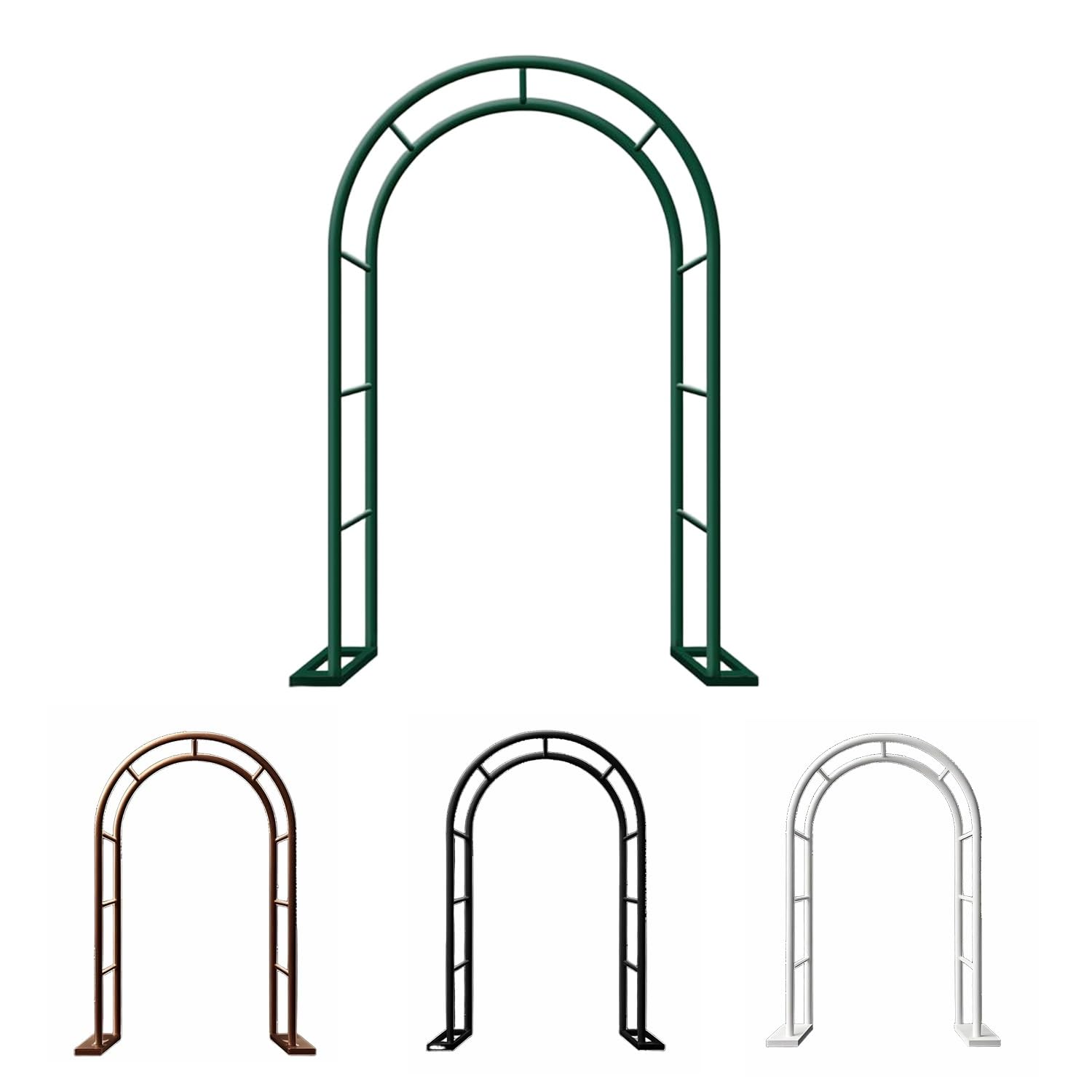 Breiter Stahlrosenspalier schwarz Rankhilfe für Pflanzen & Gurken - Gartendeko Indoor/Outdoor - 180cm B x H - Perfekt für Veranstaltungen & Terrassen