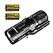Nitecore CREE XML2 900 lm LED Flashlight Secondary Red with 18350 Battery, Black, Left/Right