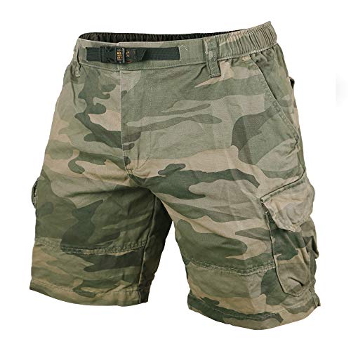 Pantaloncini Cargo Brandit Urban Legend Ripstop, Uomo, Colore Green Ripstop, Mix Cotone E Poliestere, Chiusura Con Cerniera.
