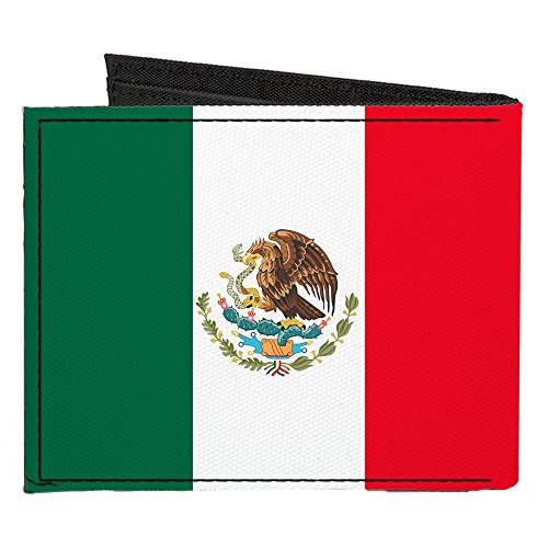 Buckle-Down Canvas Bi-fold Wallet-Mexico Flag2