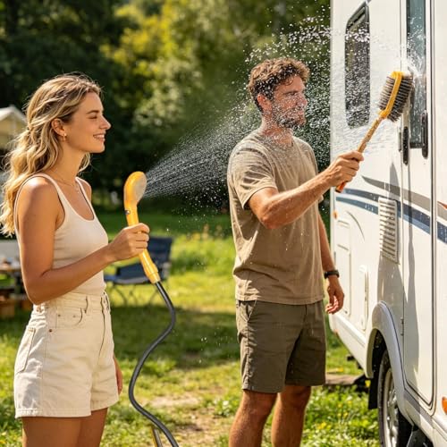 Douche camping 12v électrique portable à forte pression pour lavage auto