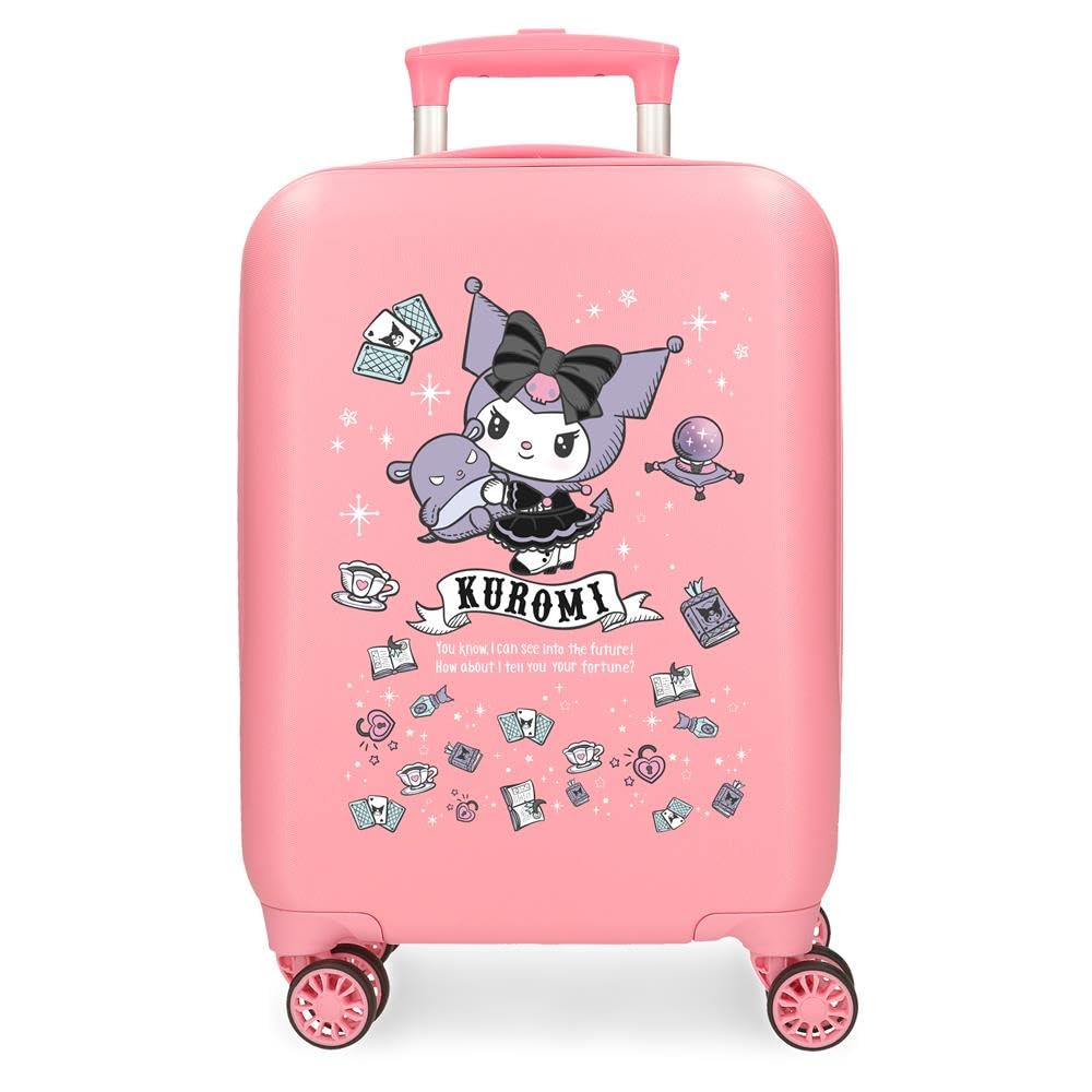 Joumma Sanrio Kuromi Fortune Telling Valigia da Cabina Nero 33x50x20 cm Rigido 2.35 kgs Lucchetto a Combinazione Laterale ABS 2.35 kgs 33L Bagaglio a Mano