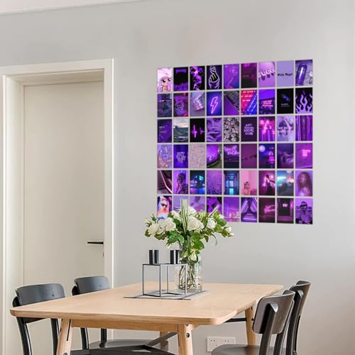 Image of SG Pack of 54 Purple Wall Collage Kit Posters - 4 x 6 Inches Posters for Wall Decoration - Wall Art For Bedroom, Office, Living room, Dorm room