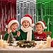 OHOME Christmas Party Decorations - Christmas Decorations | Red Green Silver Backdrop Banner for Wall Door | Xmas Birthday Party Favors Supplies Indoor Outdoor - Navidad Photo Booth Props for Home