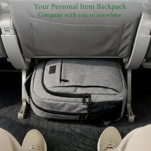 MATEIN Travel Laptop Backpack, Business Anti Theft Slim Sturdy Laptops Backpack Personal Item Bag, Water Resistant College School Computer Bag Gift for Men & Women Fits 15.6 Inch Notebook, Grey