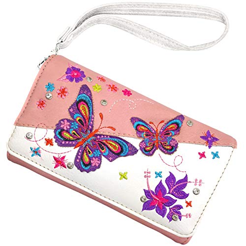 Bolso Tote Bordado con Diseño de Flores y Mariposas miniatura 6