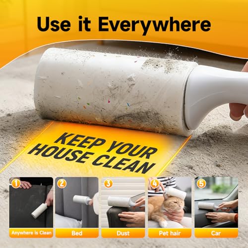Image of 600 Sheets Extra Sticky Lint Roller for Pet Hair
