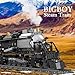 Big Boy Steam Train Building Block Toy, BIGBOY Locomotive Articulated Train Display Model Set with Train Tracks for Train Lovers, Teenagers and Adults(1608 Pieces)