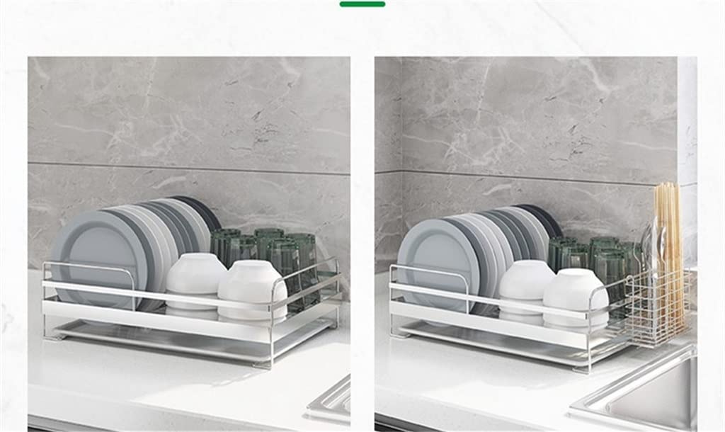 Estante para Secar Platos, Organizador de Cocina, Soporte de Drenaje, Estante de Almacenamiento, Fregadero, Escurridor, Cubiertos, Accesorios, Herramientas/Estante con Folk Bo*