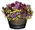 Classic Home and Garden Whiskey Plastic Resin Flower Pot Barrel Planter, Walnut Brown, 20.5" (Pack of 2)