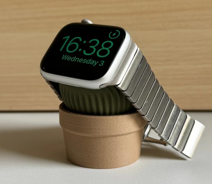 Soporte cactus 3D para Apple Watch y smartwatch con base de carga minimalista 2