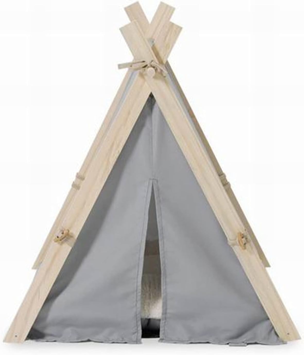 ペットテント ペットティーピーテントハウスと床の子犬のテントハウス小さな犬の携帯用屋内犬の家猫テントベッドのベッドウサギペットの家 ケンネルキャット テント 色 グレー Size 60x55x63cm ー品販売