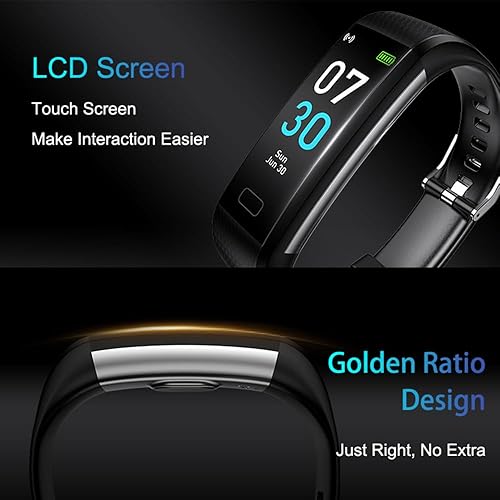 Miniatura 2 de Rastreador de actividad física con monitor de frecuencia cardíaca, contador de pasoscalorías, monitor de sueño, reloj inteligente, IP68, podómetro