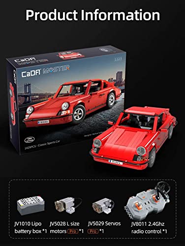 Wanjun Retro Sportwagen Rs 1429 Teile Retro Sportwagen, CADA Master C61045w Technik Master, Mit Fernbedienung Und Motor… – Bild 8
