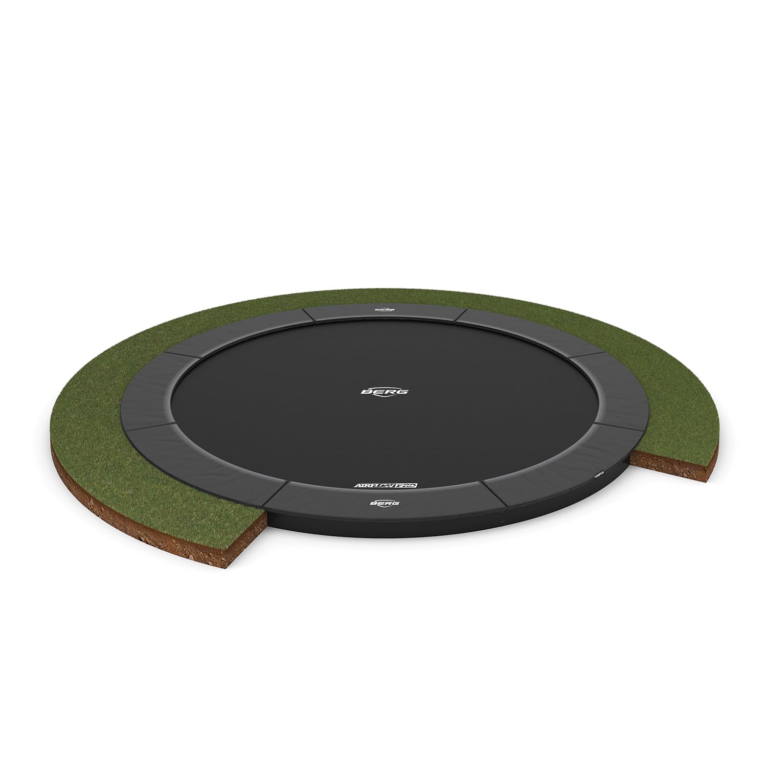 BERG Sport Flatground Trampolin rund Champion grau, 430 cm, ab 14 Jahren