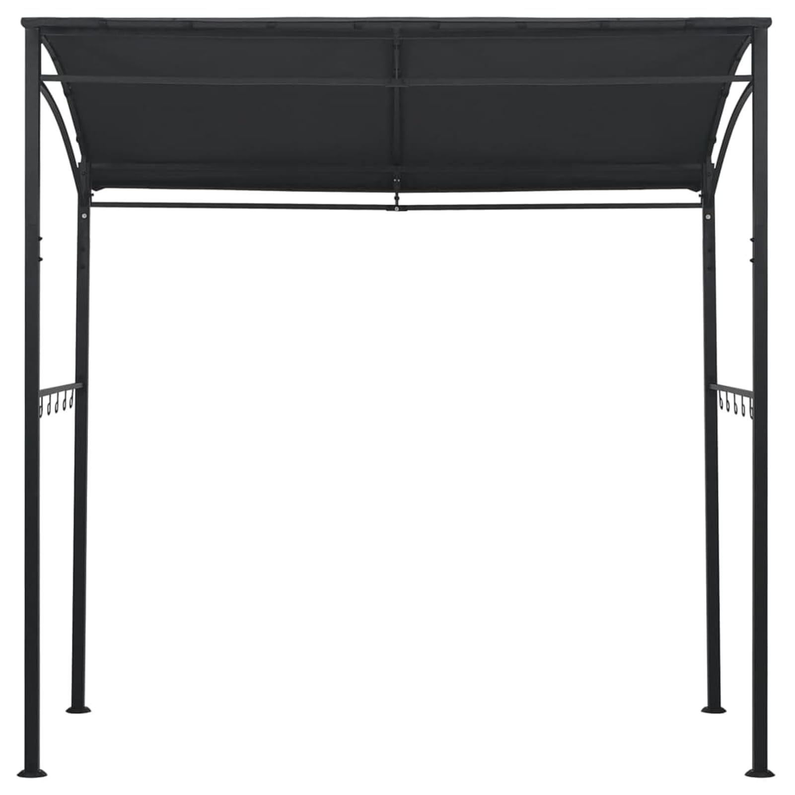 Grillpavillon Anthrazit Stahl Polyester 10 Haken Wetterfest Montage erforderlich