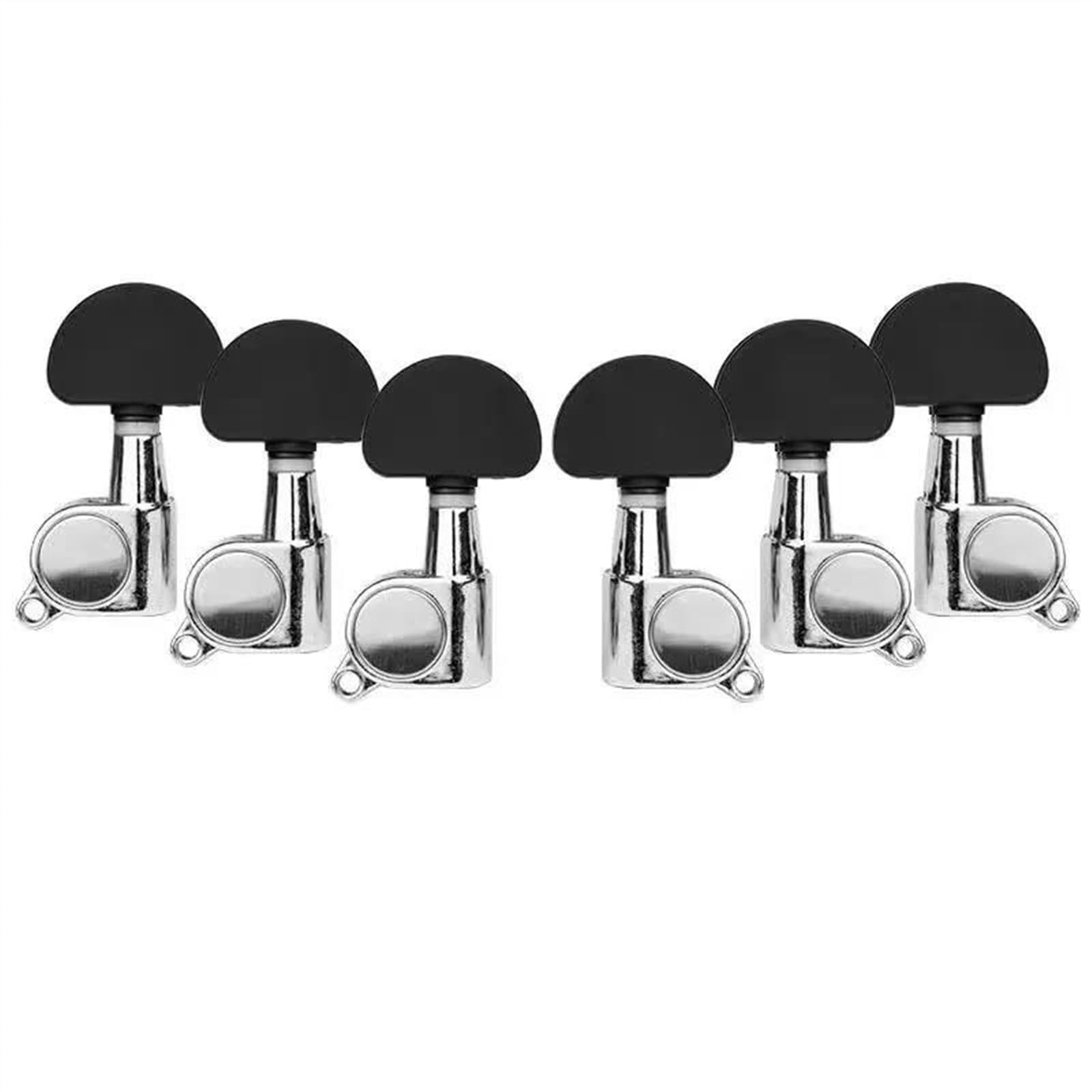Kit de clavijas de afinación de guitarra Clavijas De Afinación De Cuerdas De Guitarra Folk Clavijas De Afinación De Cuerdas De Guitarra De Metal Semicerradas O Completamente Cerradas(A 6Pcs)