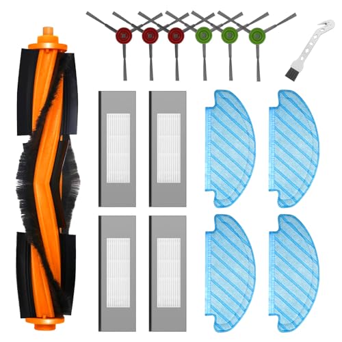 Fixbetter 16 pezzi Set di accessori per Yeedi Vac Max, Vac Hybrid, Vac 2 Pro, per Ecovacs Ozmo Deebot T8 AiVi, N8 Pro + Robot Aspirapolvere Ricambi (spazzola principale, spazzola laterale, filtro)