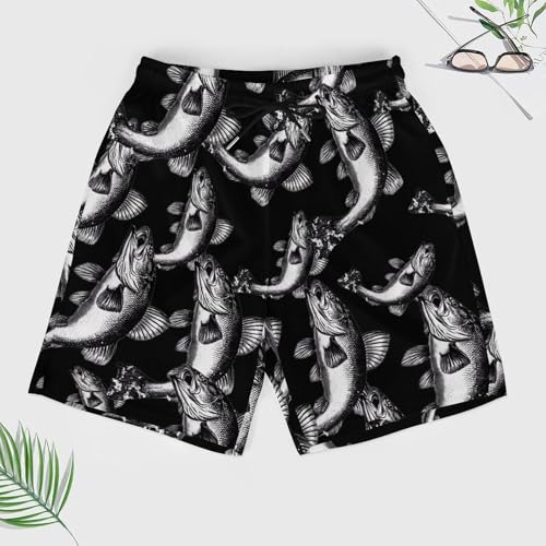 Pantalones cortos de playa de hombre bañador ligero con bolsillos y cordón 4