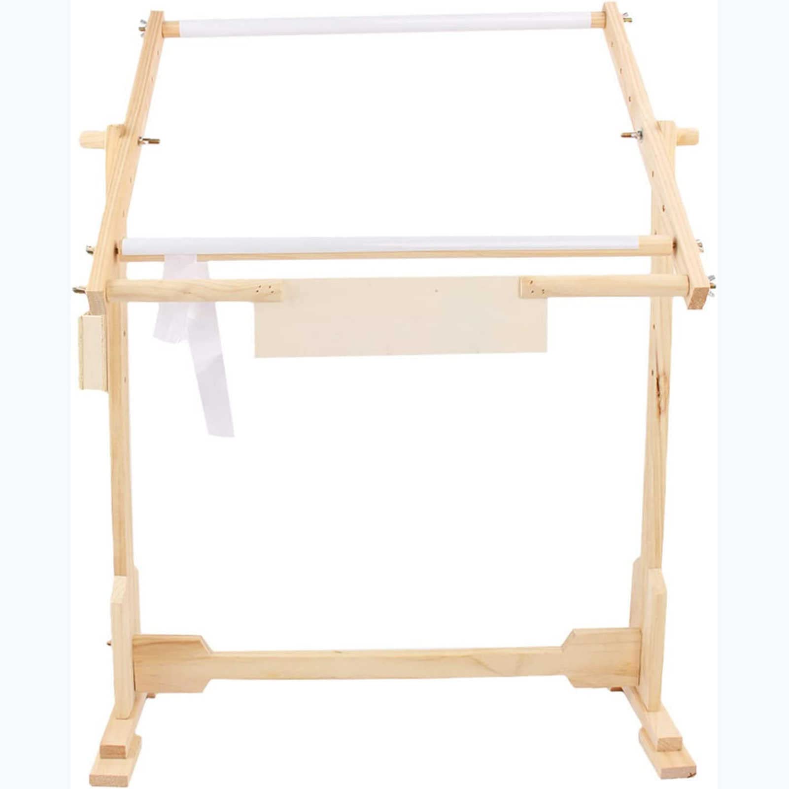 Support réglable en bois pour point de croix avec rotation à 360 ° pour projets d'aiguille, de broderie et de tapisserie