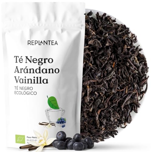 TE NEGRO ARÁNDANO VAINILLA Ecológico 100g (50 Tazas) | Té Negro a Granel con toques de Bayas de Sáuco y Vainilla REPLANTEA