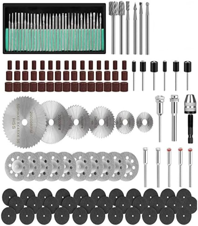 147-Piece Rotary Tool Accessories Kit – Cutting/Polishing/Grinding Set for Wood, Metal, Glass, Stone | Pro-Grade DIY & Craft Master Kit