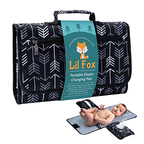 Alfombrilla para cambiador de bebé, bolsa de embrague impermeable y plegable para pañales para recién nacidos, 1 alfombrilla cómoda desmontable y lavable para viajes de bebé en interiores y exteriores