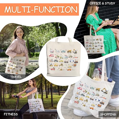 Bolsa Tote de Lona para Construcción Alphabet para Mujer miniatura 5