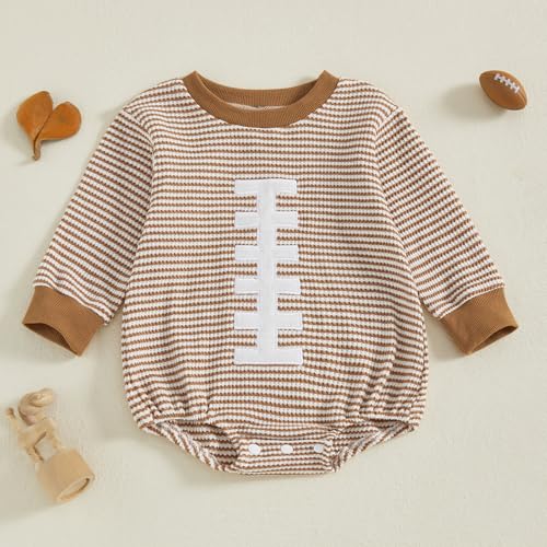 Seyurigaoka Baby Football Outfit Newborn Boy Girl Game Day Long Sleeve Bubble Romper Infant Fall Winter Clothes2