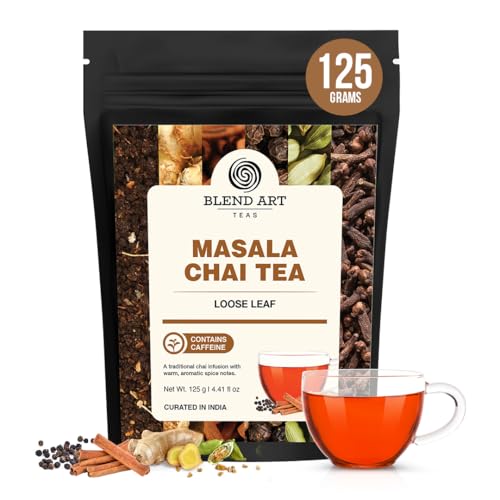 Image of Masala Chai 125g 100% Kadak Assam Black CTC Tea | Immunity Booster Enriched with Cardamom Ginger Cloves Black Pepper and Lemongrass Classic Masala Tea Refreshing All Natural Helps in Cold & Cough