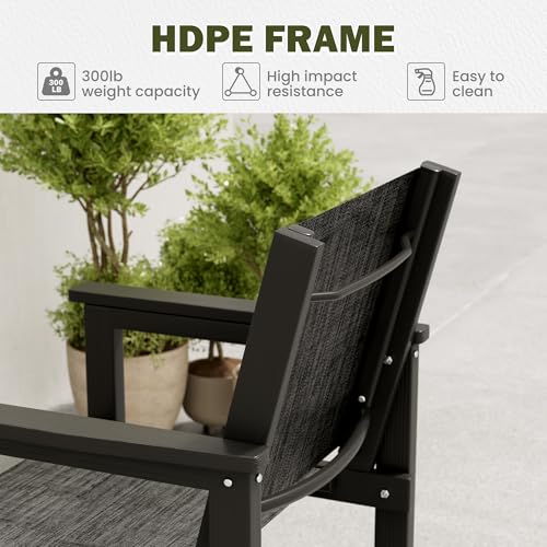 Image of Amopatio HDPE Outdoor Dining Chairs Set of 4
