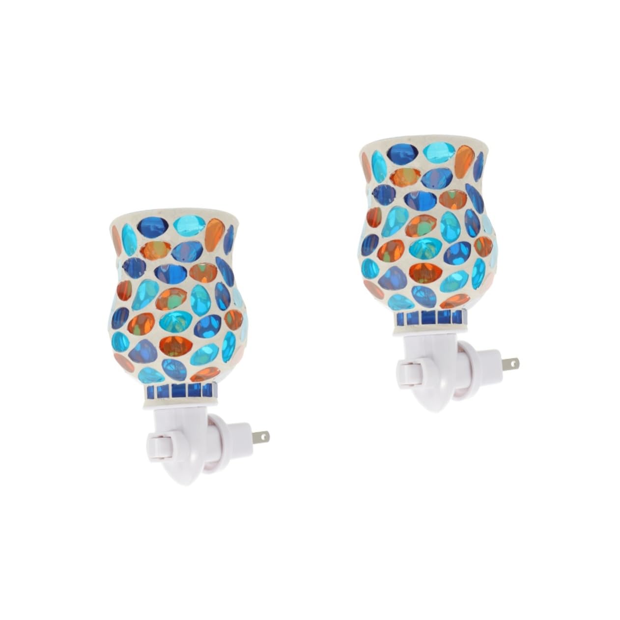 OSALADI 2 Pcs Melting Wax Night Light Electric Wax Melt Warmer Night Light Candle Melter Burner Plug-in Light Candle Heater Plug-in Essential Oil Light Glass Aromatherapy Small Leaves