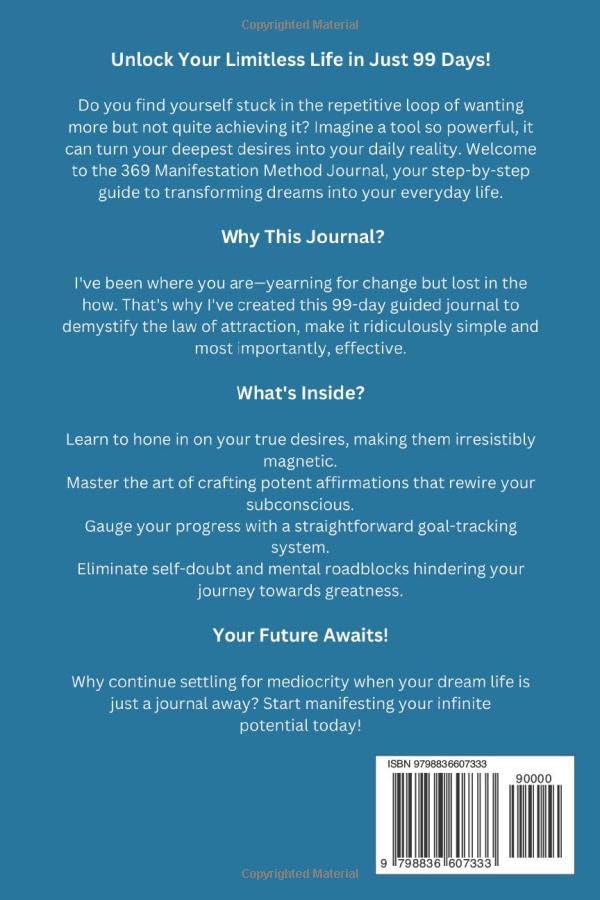 Miniatura 2 de 369 Manifesting Journal Your Manifestation Workbook Guided by the Law of Attraction (The Limitless Manifestation)