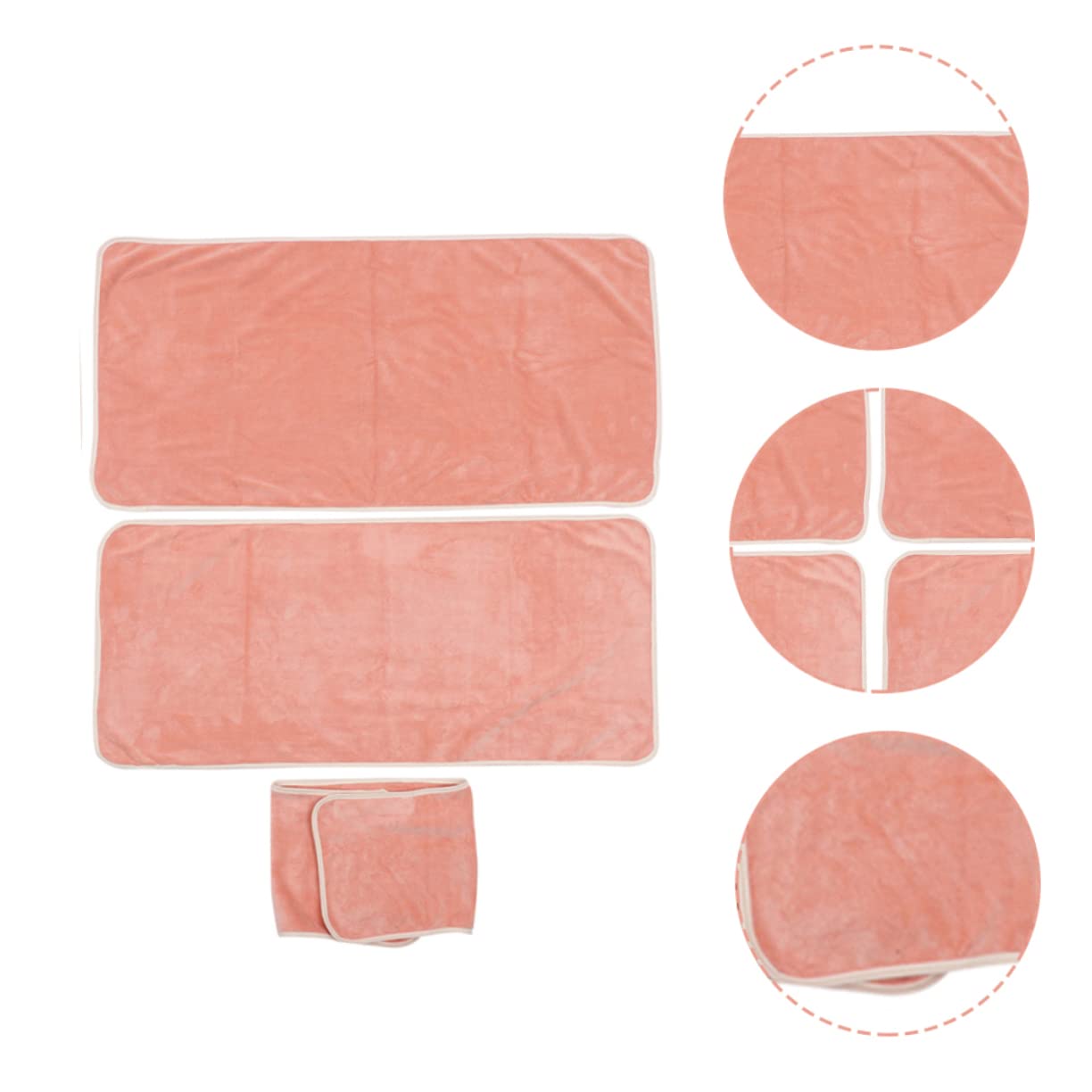 2 Sätze Haartücher Ultraweiche Mikrofaser Schnelltrocknend für Schönheitssalons und Zuhause für Haartrocknung und Make Up Kopf und Brusttuch Orangefarben
