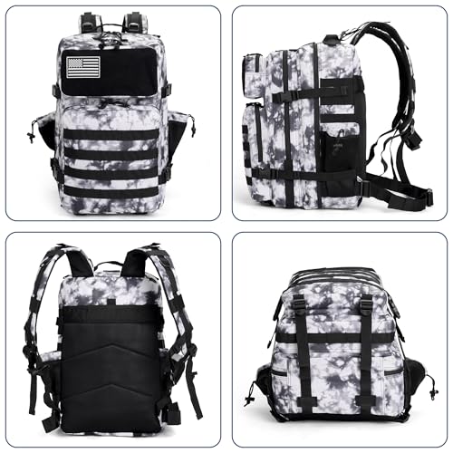 Image of gracedon Tactical Backpack - Military Molle Bag 3 Days Pack for men and Women Large Assault Rucksack 45L (Black)