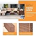 Patiorama Patio Single Sofa, Outdoor Armchair, All-Weather Brown PE Wicker Rattan Sectional Sofa, Additional Chair for Furniture Set, Patio Seating for Balcony Garden Porch Pool (Beige Cushion)