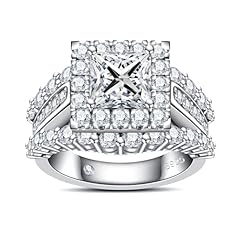 3.884cttw Princess Cut