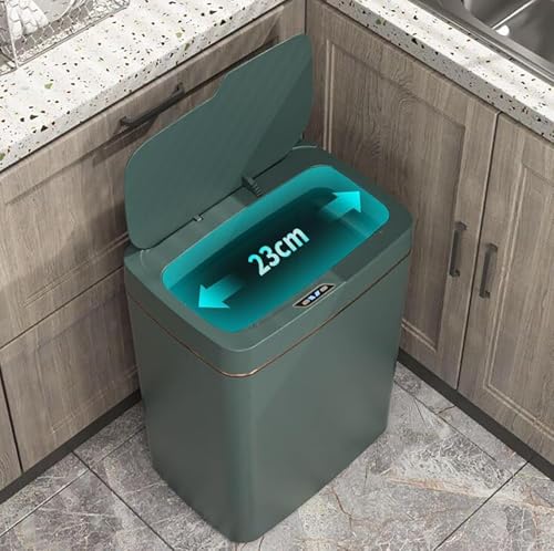 Image of Owme Motion Sensor Smart Trash Bin For Home 12L | Motion Sensor Open-Top Bin Lid | Durable Odor Control Covered Waste Trash Can | Smart Automatic Garbage Dustbin with Large Capacity - BLACK