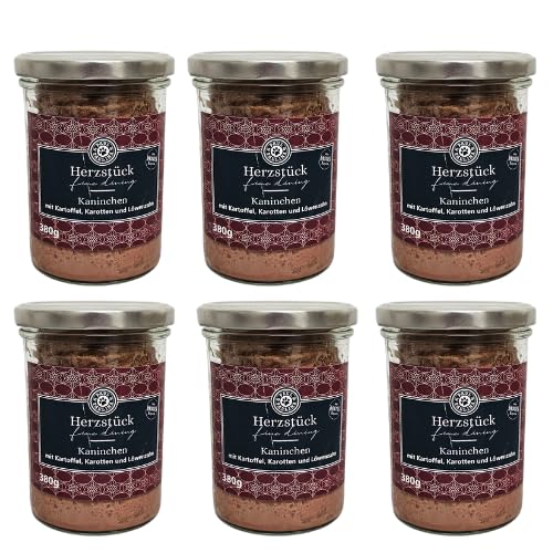 6 x królik z warzywami 380g karma dla psa niskotłuszczowa przy chorej trzustce i wątrobie