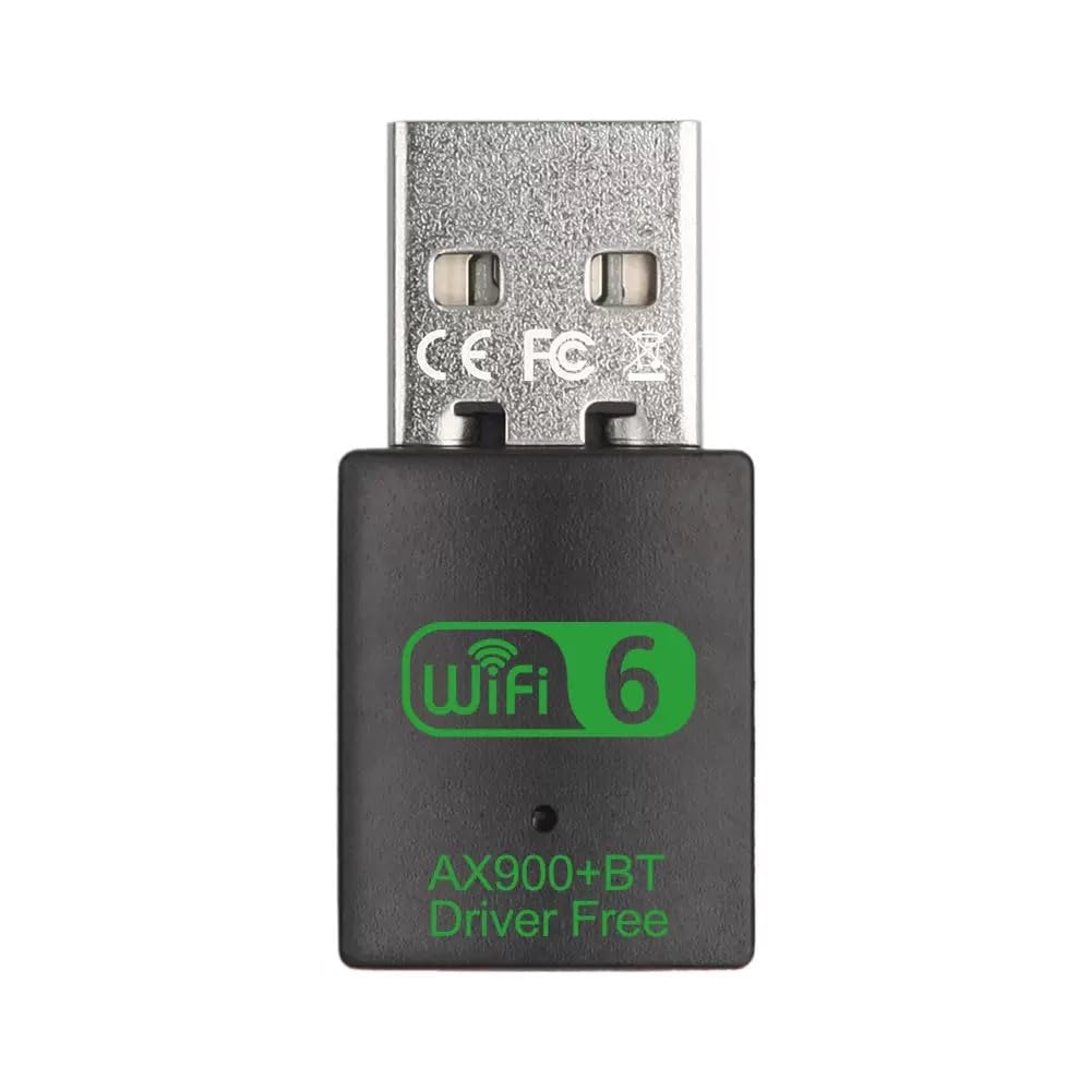 USB WiFi 6 Adapter for Laptop or PC Desktop, 900Mbps Dual Band 2.4/5GHz with BT 5.4, Windows 11/10 Driver-Free, Reconnect 7 Bluetooth Devices Simultaneously,Mini Size Plug & Play