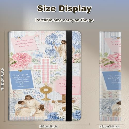 Image of Photo Album 4x6 120 Photos with Strong Elastic Band, Collage Jesus Cross | Large Capacity Premium Leather Picture Album, Portable Wallet Albums Photo Book for Family Anniversaries Wedding Baby