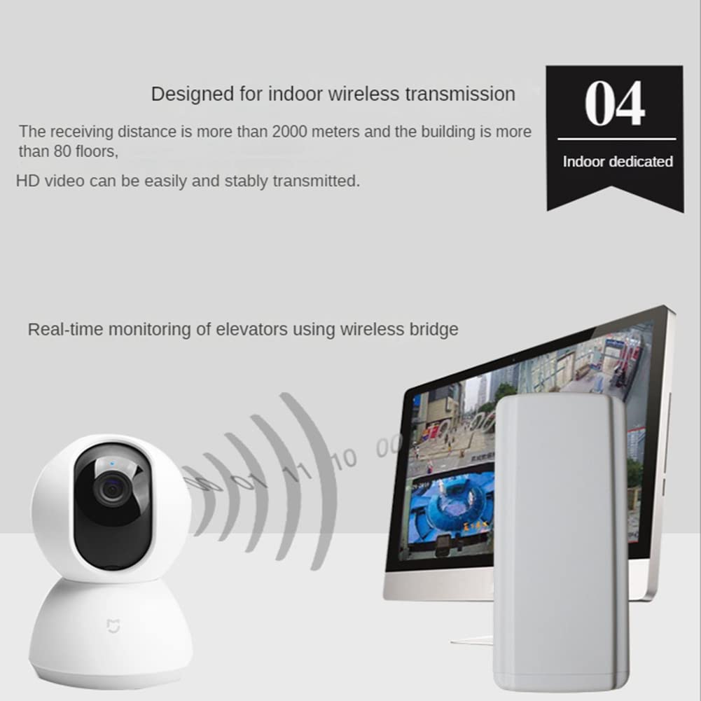 2Pcs Wireless WiFi Bridge Outdoor CPE Router WiFi 5.8Ghz 450Mbps Repetidor WiFi Extender 2-3KM Spina UE A Lungo Raggio