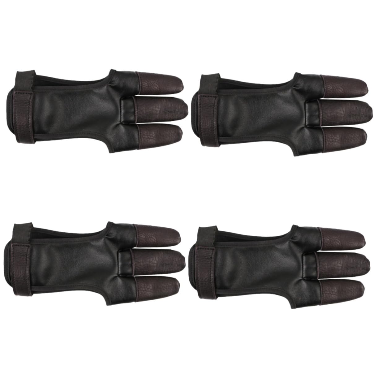 BESPORTBLE 4pcs Archery Finger Tabs Finger Sleeves Protectors Youth Archery Glove Wear-Resistant Professional