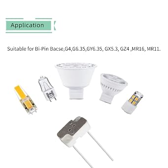 CHANCS MR16 G4 MR11 G5.3 G6.35 Ceramic Socket Holder Rectangular Base Socket Adapter for Halogen Lamp 4PCS